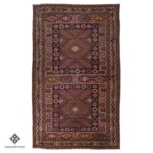 Hand-knotted Vintage Turkman Rug, 6'5"x3'10" , Code:1062