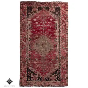 Hand-knotted Vintage Shiraz Rug, 8'2"x4'9", Code:1064