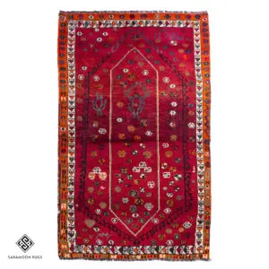 Hand-knotted Vintage Shiraz Rug, 6′5″x3′11″, Code:1065