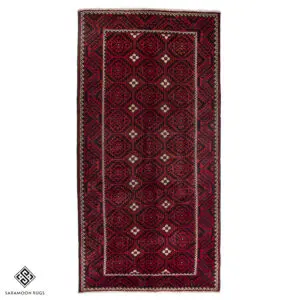 Hand-knotted Vintage Balooch Rug,10'4"x4'11", Code:1188
