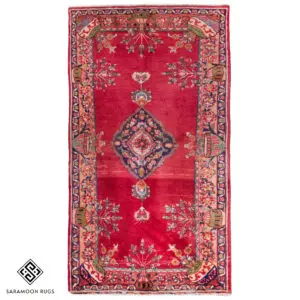 Hand-knotted Vintage Rug, 6'9"x3'9", Code:1197