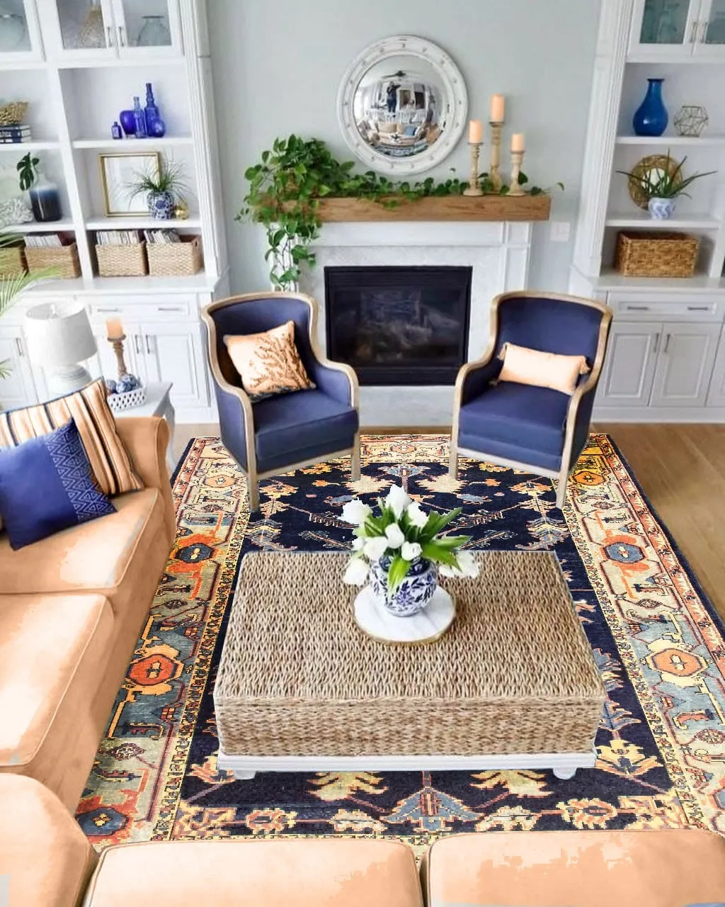 Hand-knotted vintage Persian rug - SaraMoon new arrivals