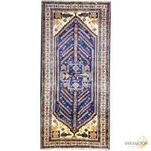 Hand-knotted Vintage Balooch Rug, 3'8"x7'9", Code:H2461
