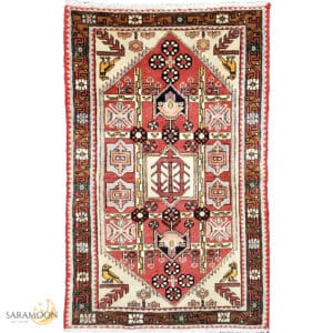 Hand-knotted Small Heriz Vintage Rug