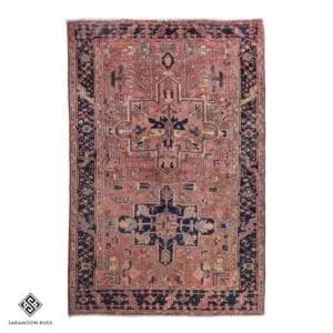 Hand-knotted Vintage Small Heriz Rug, 6'5"x4'3", Code:1002