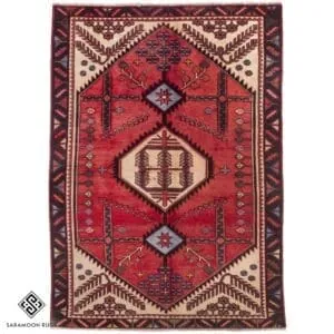 Hand-knotted Saveh Rug
