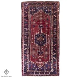 Hand-knotted Hamedan Vintage Rug, 6'5"x3'3", Code:1015