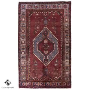 Hand-knotted Zanjan Vintage Rug, 6'6"x3'11", Code:1017