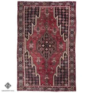 Hand-knotted Hamedan Vintage Rug, 6'4"x3'11", Code:1018
