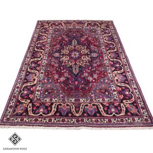 Hand-knotted Antique Sorkheh Rug