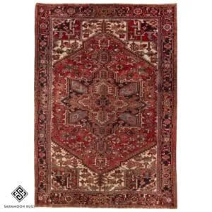 Hand-knotted Vintage Large Heriz Rug, 10'1"x6'11", Code:1108