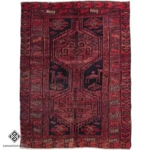 Hand-knotted Vintage Tribal Rug, 6'0"x4'7", Code:1010