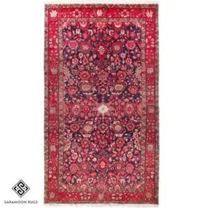 Hand-knotted Vintage Nanaj Rug, 9'10"x5'3", Code:1107