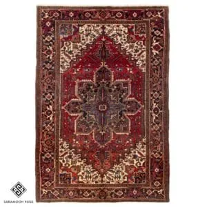 Hand-knotted Vintage Heriz Rug, 9'11"x6'9", Code:1114