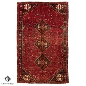 Hand-knotted Antique Qashqaei Rug, 10'7"x6'6", Code:1115
