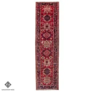 Hand-knotted Gharajeh (Qarajeh) Runner Rug, 12'10"x3'4", Code:1128