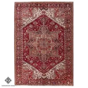 Hand-knotted Large Vintage Heriz Rug, 11'10"x8'5", Code:1132