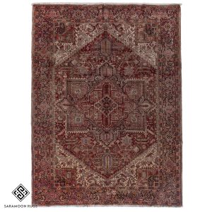 Hand-knotted Large Heriz Persian Rug