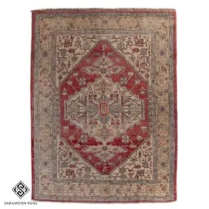 Hand-knotted High Pile Heriz Rug, 9'8"x7'5", Code:1144