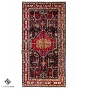 Hand-knotted Nahavand Vintage Area Rug,10'2"x5'1", Code:1146