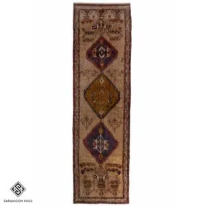 Hand-knotted Sarab Runner Rug, 12'10"x3'8", Code:1152