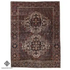 Hand-knotted Antique Sirjan Rug, 6'6"x4'11", Code:1179