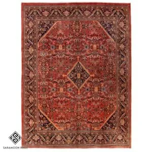 Hand-knotted Mahal Area Rug, 13'5"x10'1", Code:1136