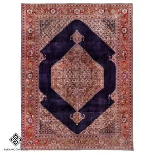 Hand-knotted Vintage Large Tabriz Rug, 12'7"x9'10", Code:1141