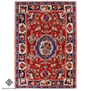 Hand-knotted Bakhtiyari Persian Rug With Floral Design