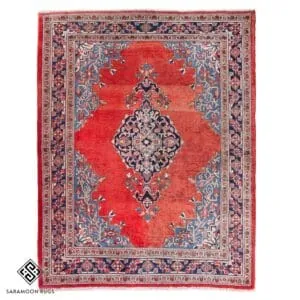 Hand-knotted Vintage Viss Rug, 6'11"x5'5", Code:1164