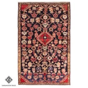 Hand-knotted Vintage Hamedan Rug, 5'2"x3'3", Code:1168