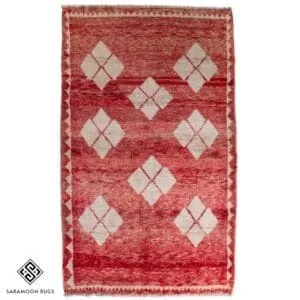 Hand-knotted Vintage Shiraz Rug, 6'4"x3'10", Code:1180