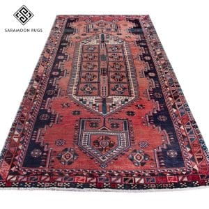 Hand-knotted Unique Vintage Tribal Shiraz Rug, 9'8