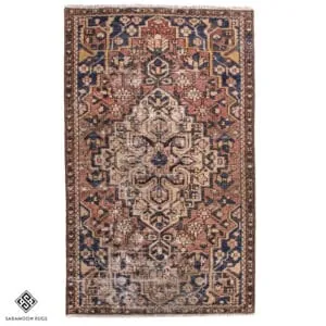 Hand-knotted Vintage Bakhtiari Rug, 5'9"x3'5", Code:1024