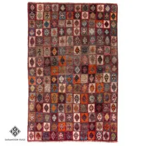 Hand-knotted Vintage Shiraz Rug, 5'3"x3'3", Code:1030