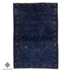 Hand-knotted Vintage Shiraz Gabbeh Rug, 4'8"x3'3", Code:1037