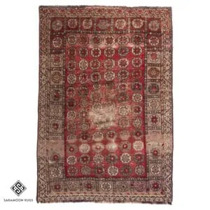 Hand-knotted Vintage Shiraz Rug, 4'7"x3'1", Code:1043