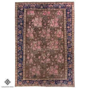Hand-knotted Vintage Sirjan Rug,7'7"x5'3", Code:1093