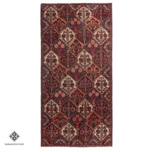 Hand-knotted Vintage Bakhtiari Rug, 8'6"x4'2", Code:1053