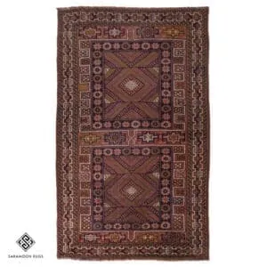 Hand-knotted Vintage Turkman Rug, 6'5"x3'10" , Code:1062