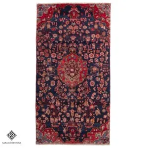 Hand-knotted Vintage Nahavand Rug, 4′3″x4′10″, Code:1068