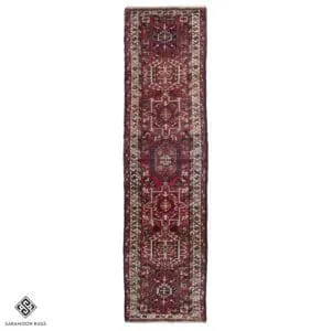 Hand-knotted Vintage Qarajeh Runner, 9'3"x2'4", Code:1074