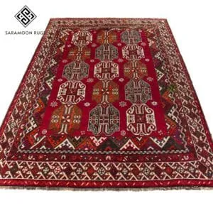 Hand-knotted Vintage Shiraz Rug, 8'5"x5'5", Code:1089