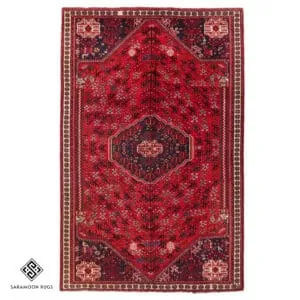 Hand-knotted Vintage Shiraz Rug, 9'8"x6'3", Code:1096