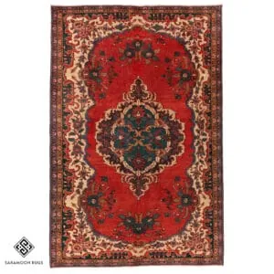 Hand-knotted Vintage Khalkhal Rug, 8'8"x5'9", Code:1097
