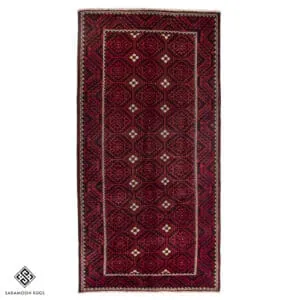 Hand-knotted Vintage Balooch Rug,10'4"x4'11", Code:1188