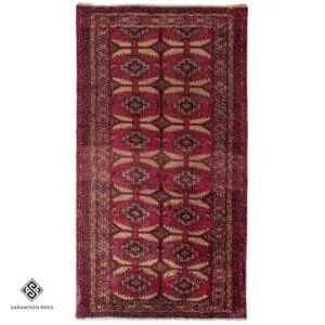 Hand-knotted Vintage Turkman Rug, 7'1"x4'1" , Code:1088
