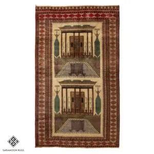 Hand-knotted Vintage Turkman Prayer Rug, 6'10"x4'0" , Code:1193