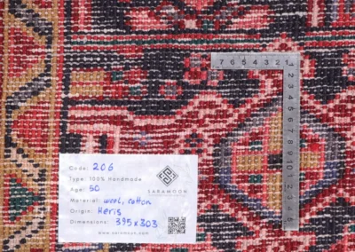 Hand Knotted Heriz Rug 13x9 11 Code 2206 - View 9