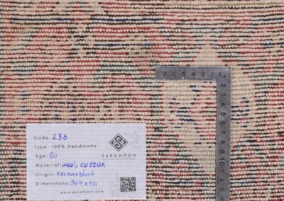 Hand Knotted Antique Kermanshah Rug 16 6x3 7 Code 2236 - View 10